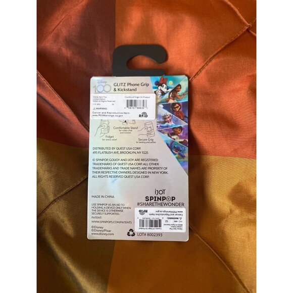 Disney 100 SpinPop Glitz Phone Grip & Kickstand - Minnie Mouse - Spin Pop Fidget - Picture 2 of 2